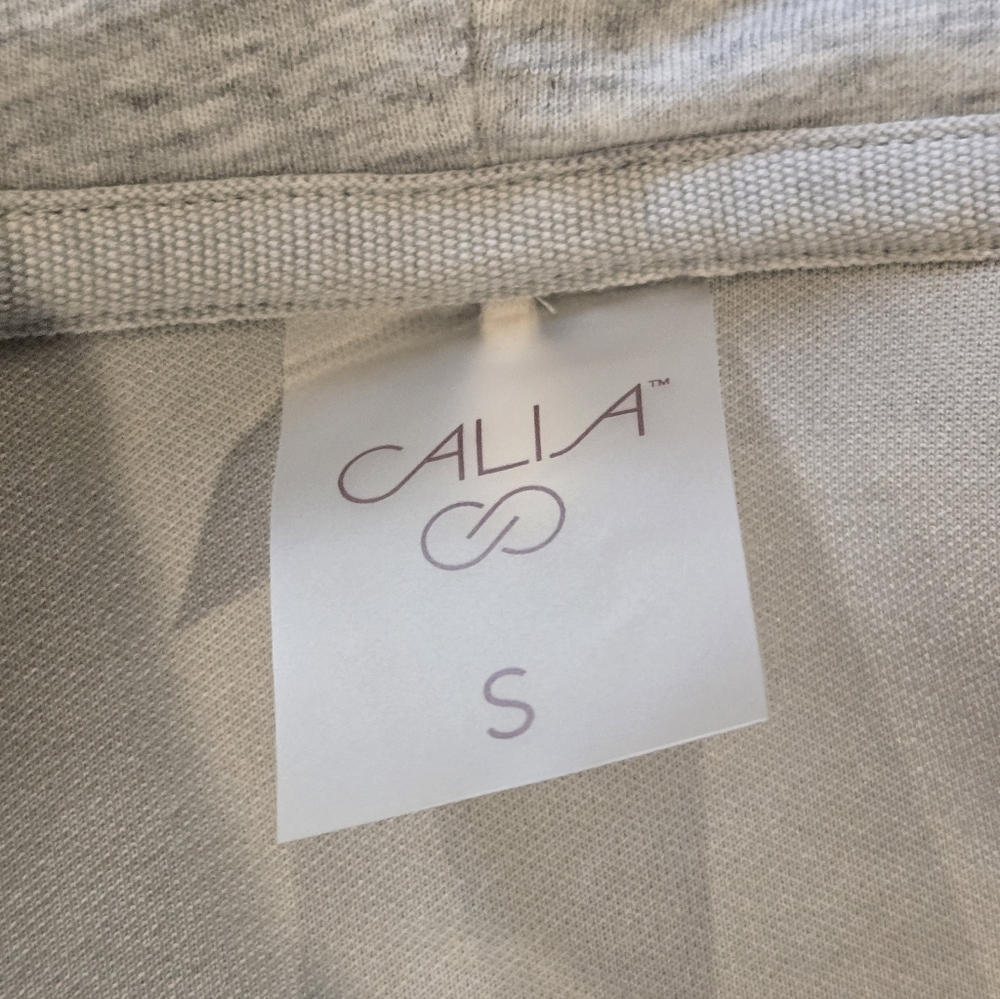 NWT- CALIA Soft Scuba Full Zip Hoodie Light Heather Grey Size Small - Picture 15 of 16